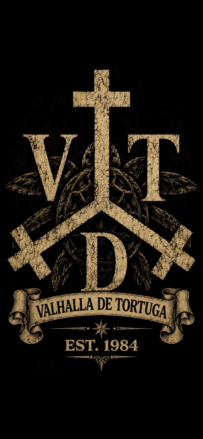 Valhalla de Tortuga Heritage crest, established 1984